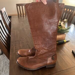 Frye Brown Leather Knee-High Boots